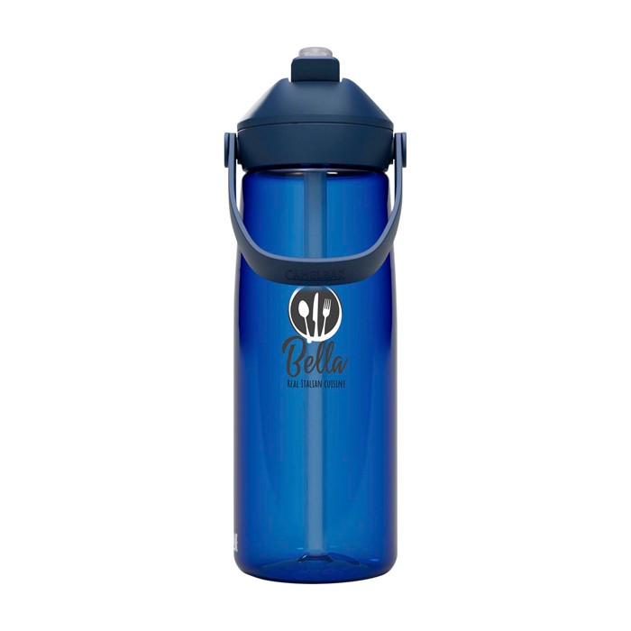 Botella de Tritan™ con pajita abatible 750ml Camelbak® Thrive Flip Tritan Renew color azul real vista impresión tampografía Botella de Tritan™ con pajita abatible 750ml Camelbak® Thrive Flip Tritan Renew color azul real vista impresión tampografía