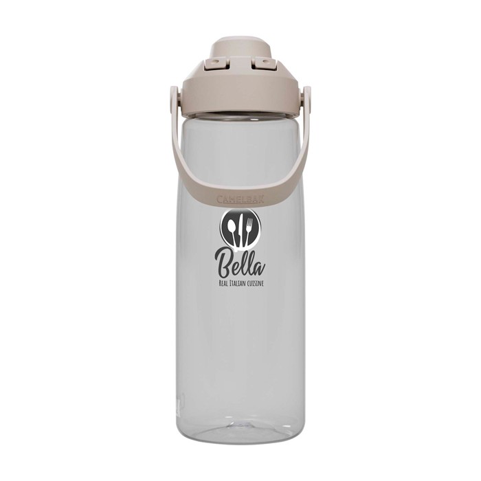 Botella de Tritan™ con tapa abatible 750ml Camelbak® Thrive Chug Tritan Renew color transparente vista impresión tampografía Botella de Tritan™ con tapa abatible 750ml Camelbak® Thrive Chug Tritan Renew color transparente vista impresión tampografía