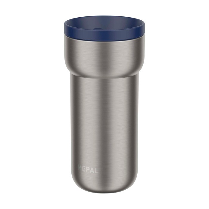 Taza térmica de viaje de acero inoxidable 375ml Mepal Ellipse color azul marino