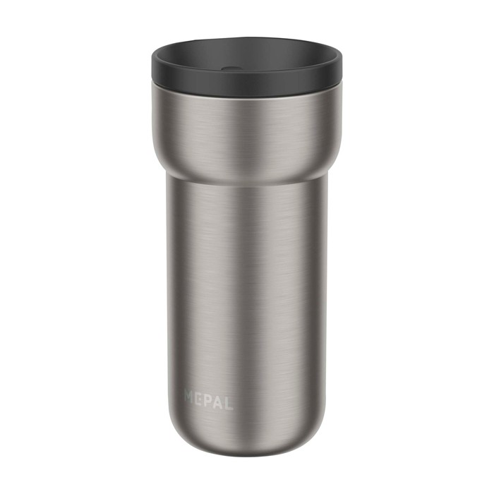 Taza térmica de viaje de acero inoxidable 375ml Mepal Ellipse color negro