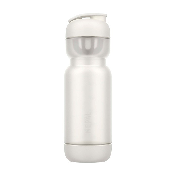 Shaker de plástico con mezclador incluido 800ml Mepal Shaker color blanco