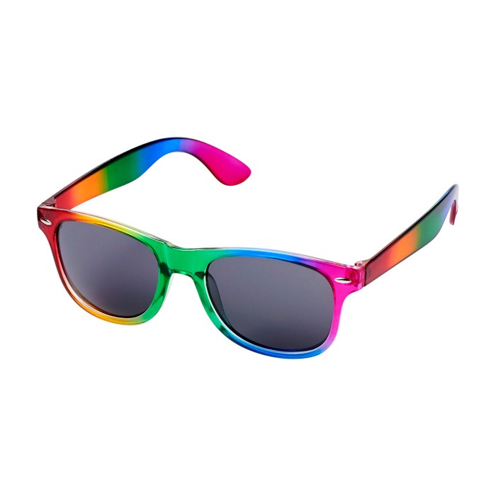 Gafas de sol retro con colores en arcoiris y protección UV400 color multicolor