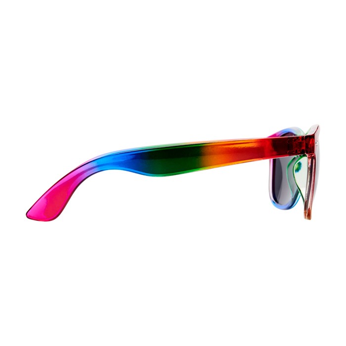 Gafas de sol retro con colores en arcoiris y protección UV400 color multicolor segunda vista lateral