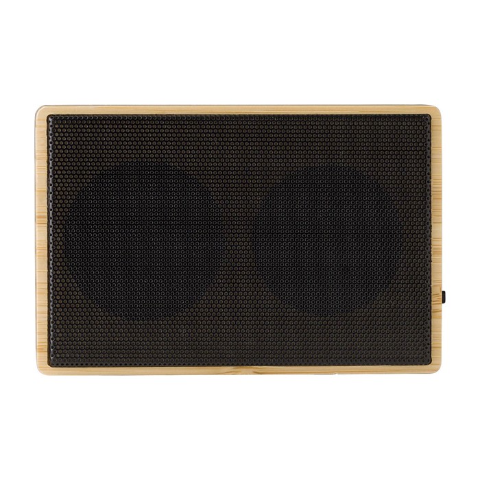 Altavoz inalámbrico 5.0 de bambú con carga solar Solar Bamboo color marrón primera vista Altavoz inalámbrico 5.0 de bambú con carga solar Solar Bamboo color marrón primera vista