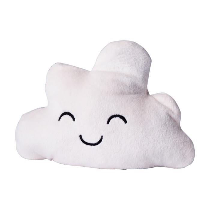 Peluche reversible en forma de nube con dos estados de ánimo color blanco/azul segunda vista Peluche reversible en forma de nube con dos estados de ánimo color blanco/azul segunda vista