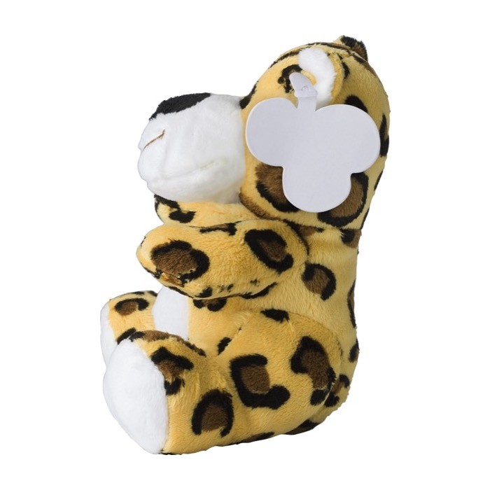 Leopardo pequeño de peluche con etiqueta y ojos bordados color multicolor segunda vista