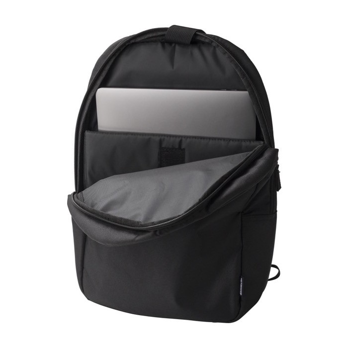 ”Mochila para portátil de RPET 600D con bolsillo frontal 15””” color negro segunda vista ”Mochila para portátil de RPET 600D con bolsillo frontal 15””” color negro segunda vista