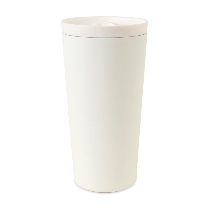 Vaso térmico de acero reciclado con aislamiento al vacío 500ml color blanco