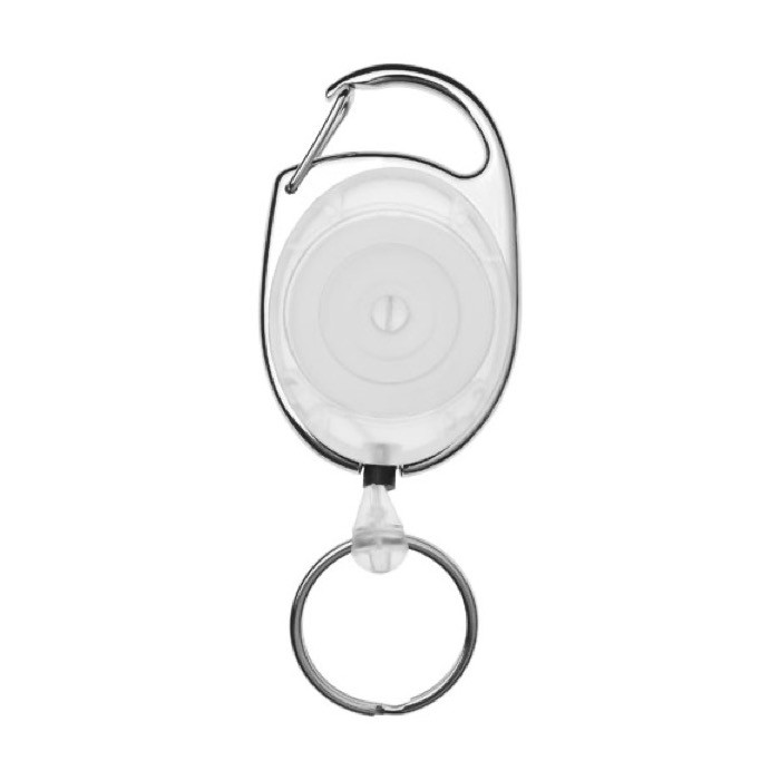 Original llavero mosquetón clip extensible color blanco vista frontal Original llavero mosquetón clip extensible color blanco vista frontal