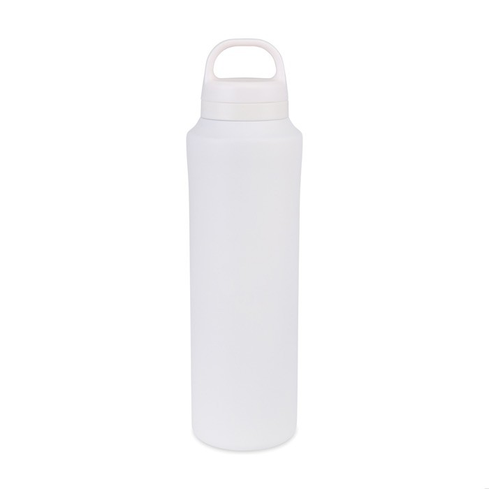 Botella térmica acero inoxidable reciclado resistente al sudor 740ml color blanco