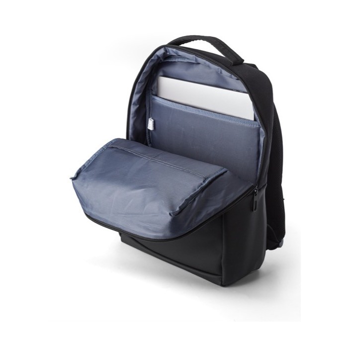 Mochila para portátil hecha de poliéster con correa para trolley 15'' color negro cuarta vista Mochila para portátil hecha de poliéster con correa para trolley 15'' color negro cuarta vista