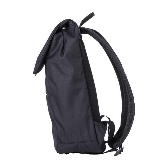 Mochila para portátil con detalle PU en solapa y cierre metálico 15'' color negro segunda vista