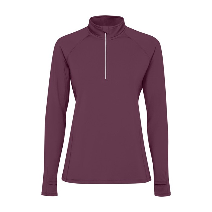 Sudadera técnica ecológica para mujer 200 g/m2 Roly Direct Estambul color burdeos segunda vista