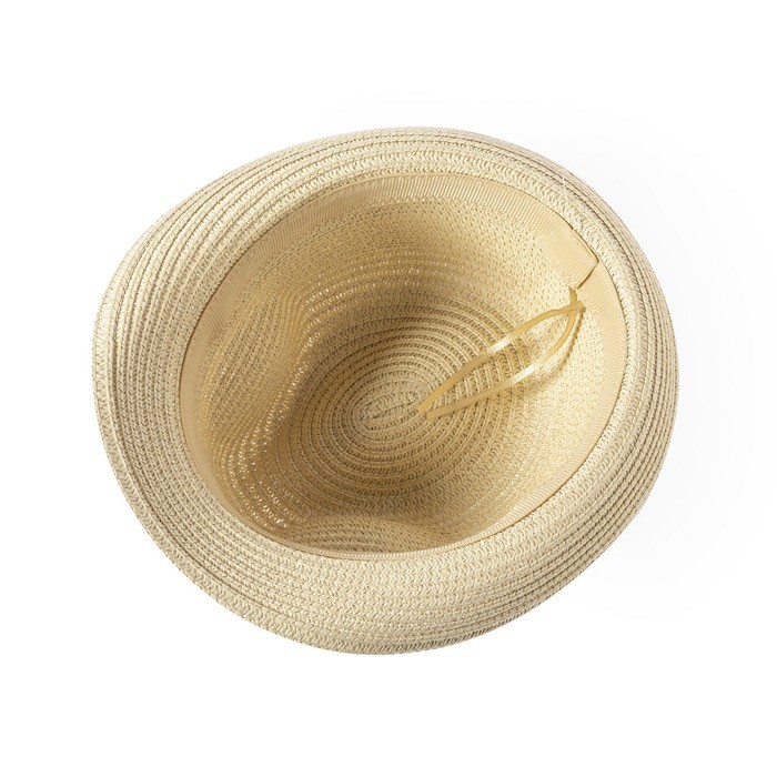 Sombrero ajustable desde el interior con cinta negra para personalizar quinta vista