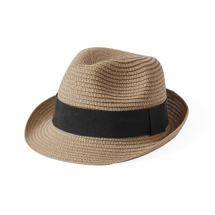 Sombrero ajustable desde el interior con cinta negra para personalizar color beige primera vista