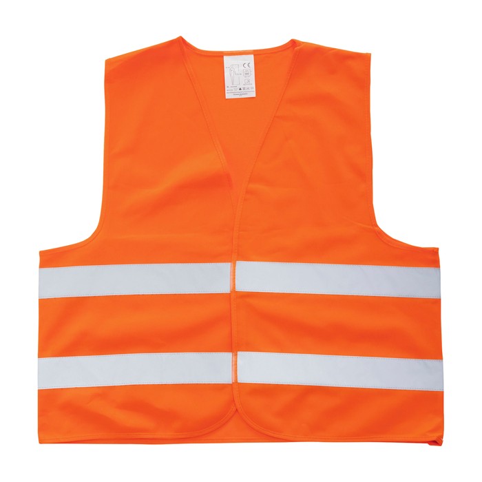 Chaleco de alta visibilidad para uso profesional XL RFX™ color naranja fluorescente tercera vista frontal