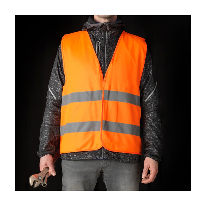 Chaleco de alta visibilidad para uso profesional XL RFX™ color naranja fluorescente imagen de estilo de vida