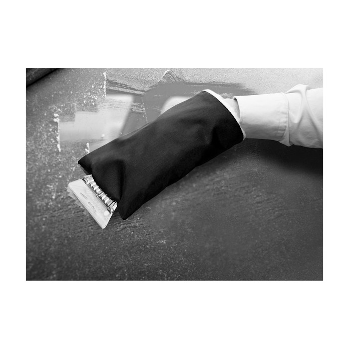 Raspador de hielo con guante protector y acolchado interior color negro segunda vista