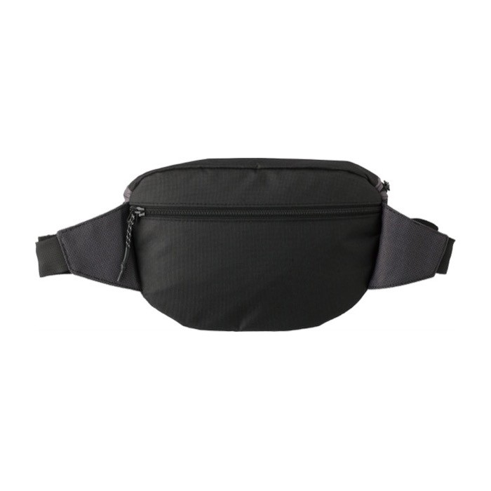 Riñonera de ripstop de 2 compartimientos y correa ajustable color gris segunda vista
