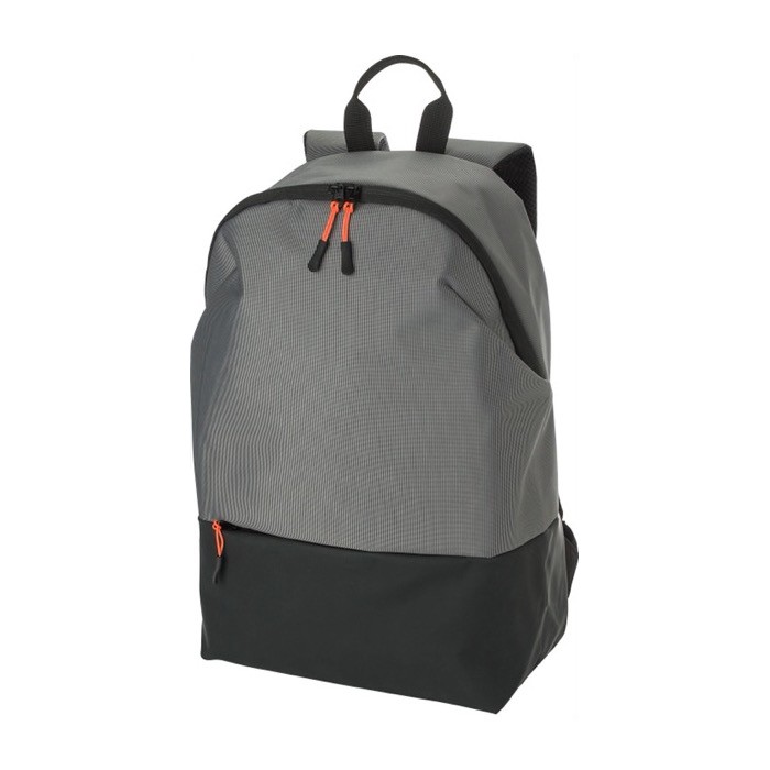 Mochila bicolor para portátil con detalles a color en cremallera 15'' color gris primera vista Mochila bicolor para portátil con detalles a color en cremallera 15'' color gris primera vista