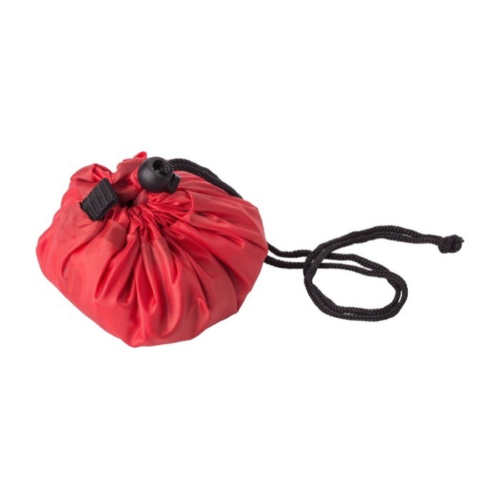 Bolsa deportiva de lona plegable con amplio compartimiento color rojo novena vista