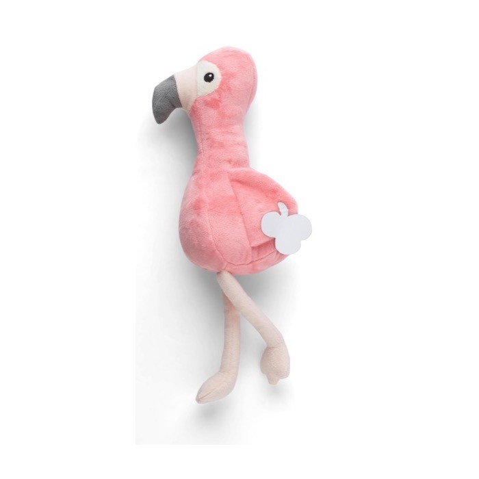 Peluche en forma de flamenco con posibilidad de personalizar etiqueta color rosa segunda vista
