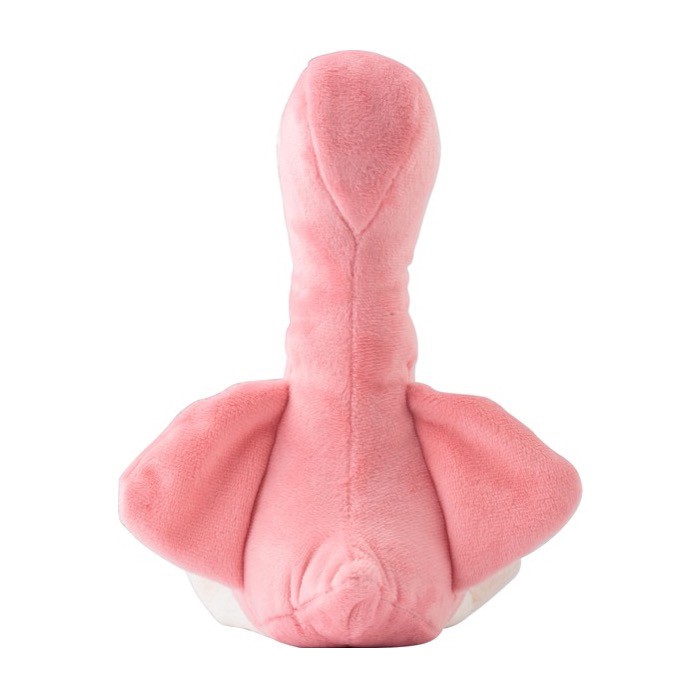 Peluche en forma de flamenco con posibilidad de personalizar etiqueta color rosa tercera vista