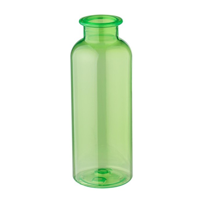 Botella de RPET con asa de goma y detalle de bambú 500ml color verde claro octava vista Botella de RPET con asa de goma y detalle de bambú 500ml color verde claro octava vista