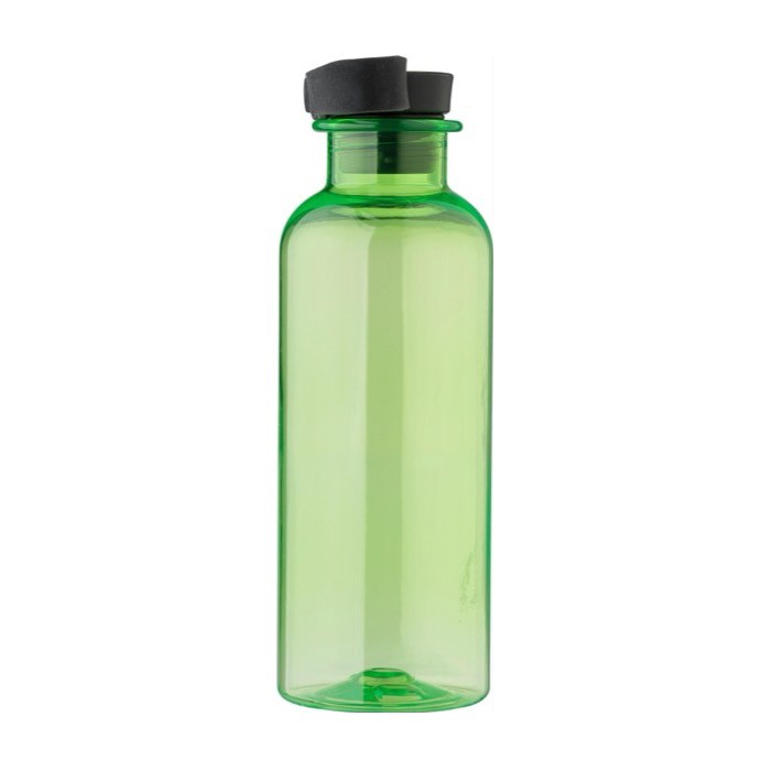 Botella de RPET con asa de goma y detalle de bambú 500ml color verde claro novena vista Botella de RPET con asa de goma y detalle de bambú 500ml color verde claro novena vista