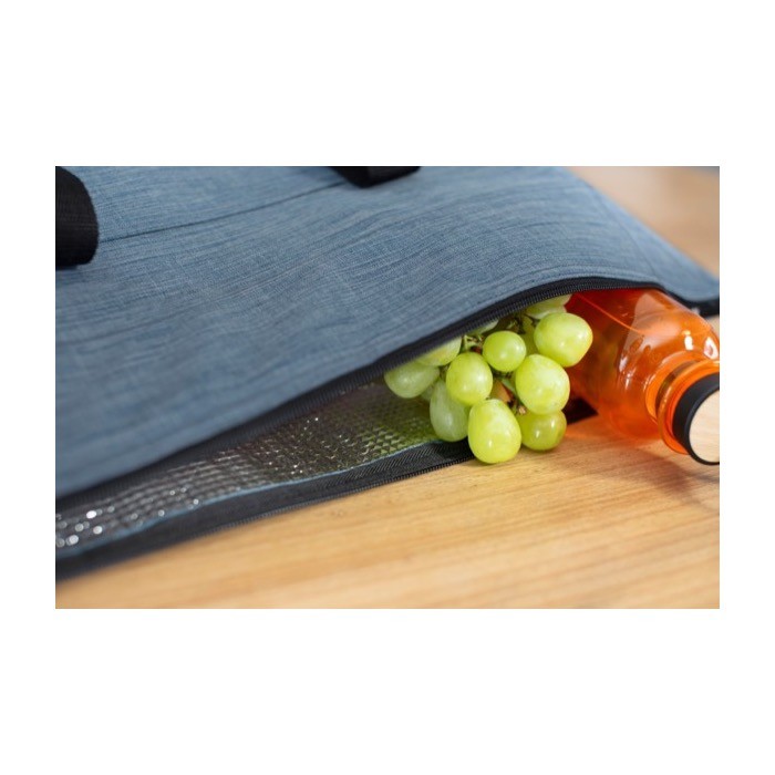 Bolsa nevera con interior de espuma aislada con aluminio 20L color azul ultramarino cuarta vista