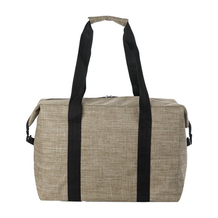 Bolsa nevera con interior de espuma aislada con aluminio 20L color beige primera vista