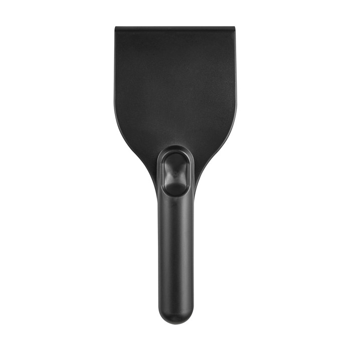 Raspador de hielo grande de plástico reciclado con mango color negro segunda vista frontal