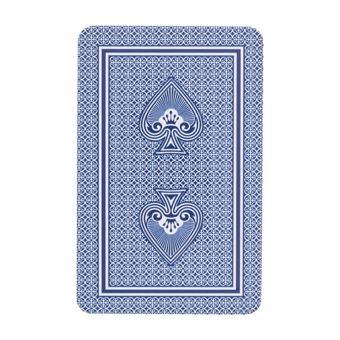 Baraja de cartas clásica con 54 naipes y 2 comodines en caja papel color blanco segunda vista trasera