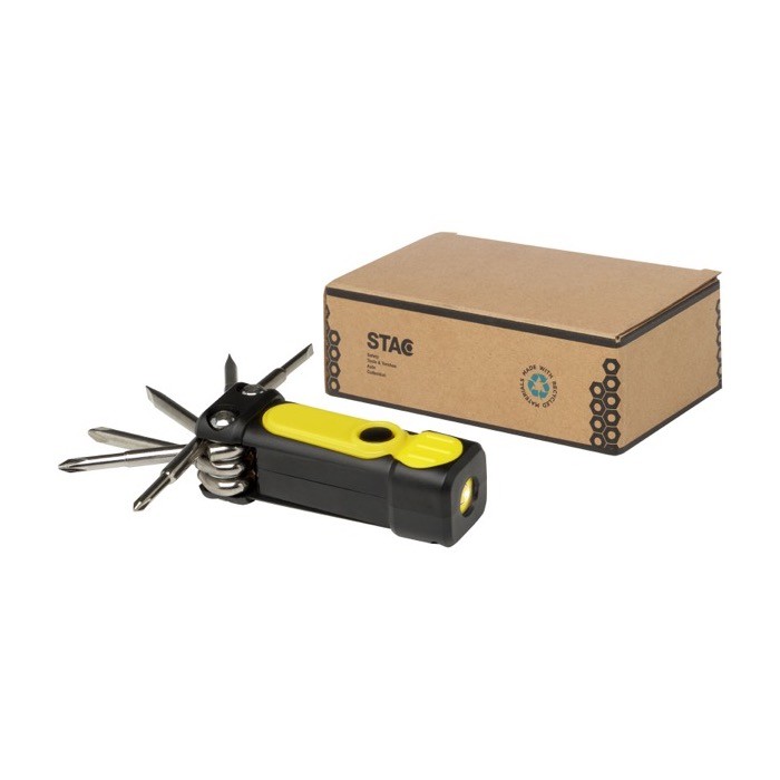 Juego de 8 destornilladores con 2 luces LED y cabezales Phillips color amarillo segunda vista Juego de 8 destornilladores con 2 luces LED y cabezales Phillips color amarillo segunda vista