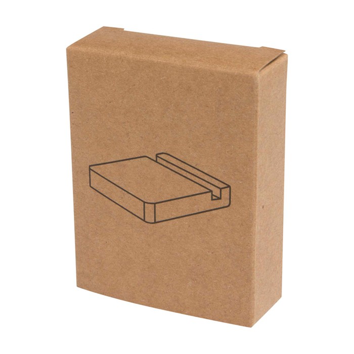 Soporte de bambú para teléfono con ángulo de visión ergonómico color madera segunda vista con caja Soporte de bambú para teléfono con ángulo de visión ergonómico color madera segunda vista con caja