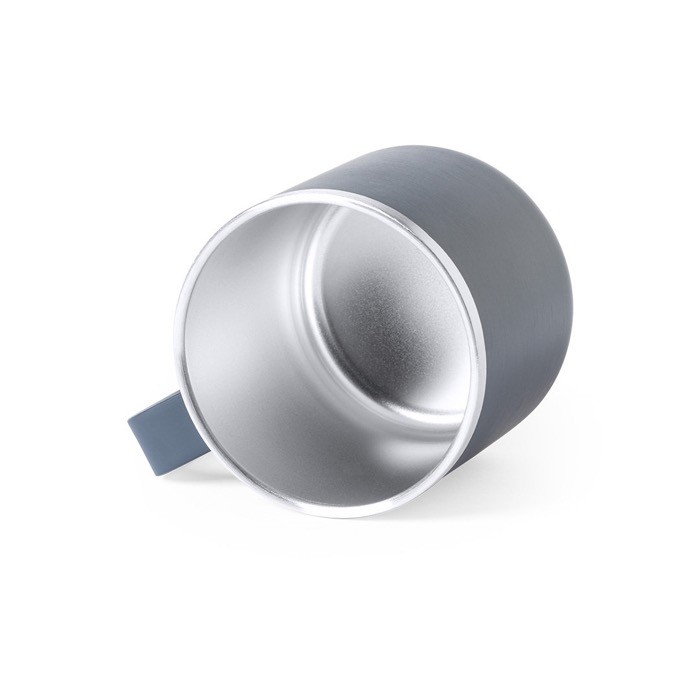 Taza de acero de diseño bicolor color negro segunda vista Taza de acero de diseño bicolor color negro segunda vista