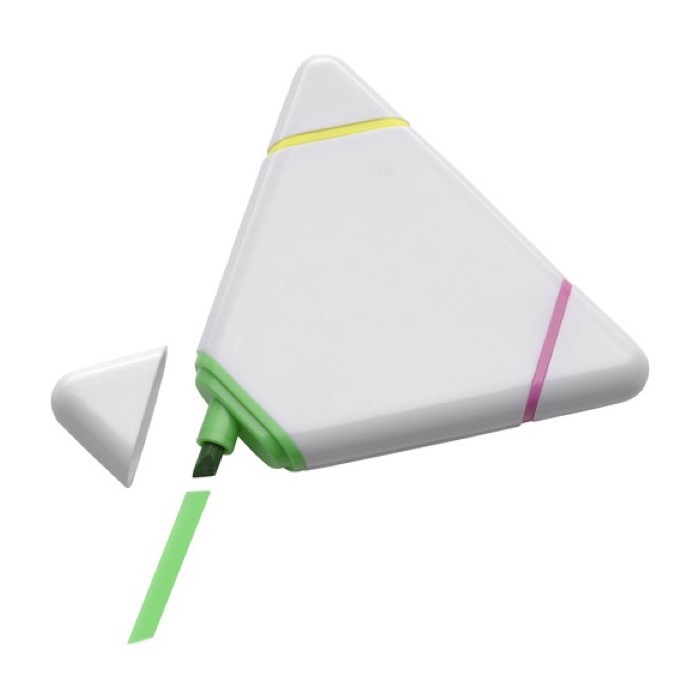Marcador triangular con tres colores color blanco tercera vista