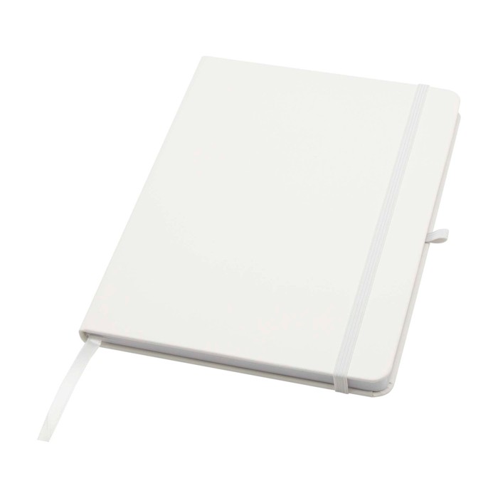 Libreta de papel reciclado con tapa dura A5 hojas a rayas color blanco