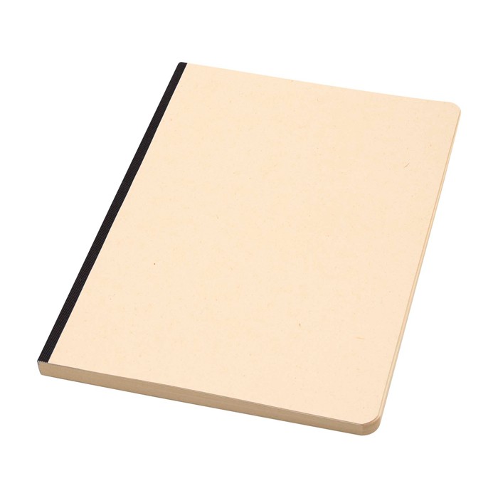 Cuaderno de tapa blanda de caña de azúcar y RPET A5 hojas a rayas color negro