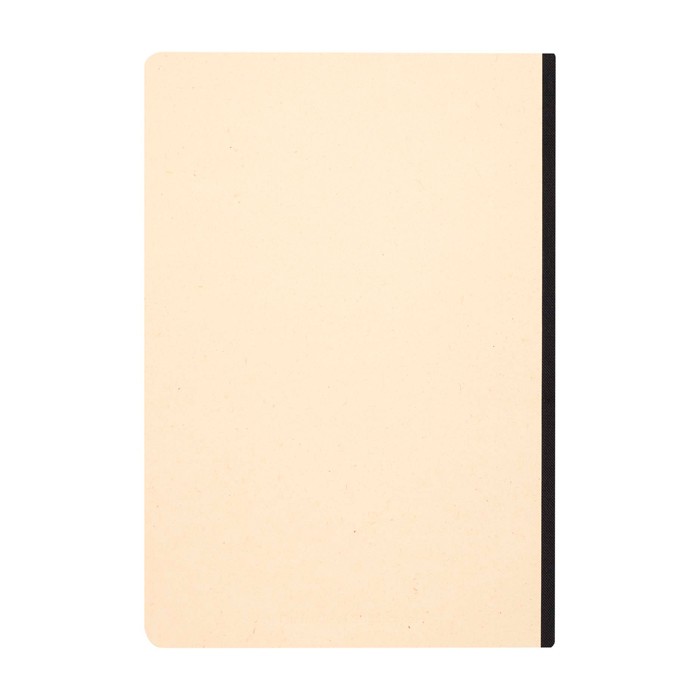 Cuaderno de tapa blanda de caña de azúcar y RPET A5 hojas a rayas color negro segunda vista trasera