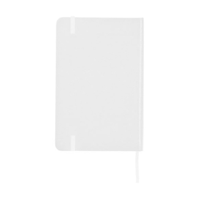 Libreta publicitaria con papel de color blanco color blanco segunda vista trasera