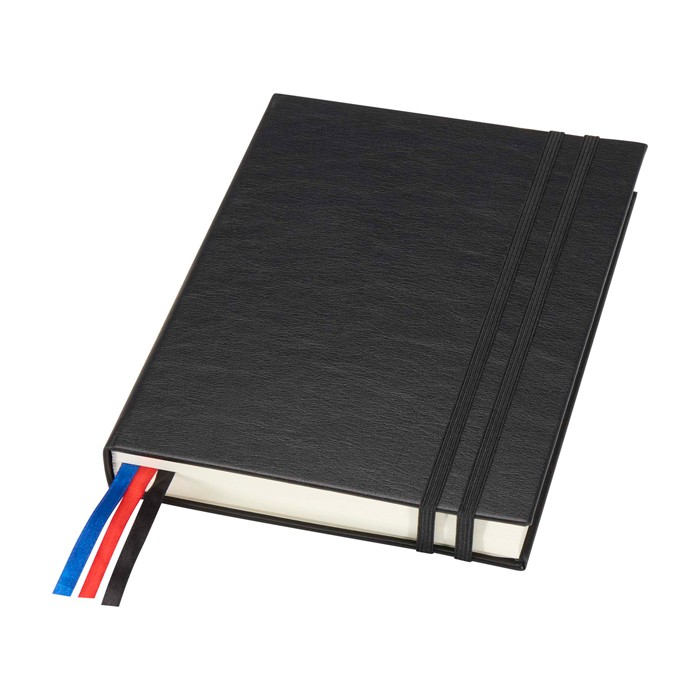 Cuaderno de tapa dura de plástico reciclado con agenda diaria A5 color negro
