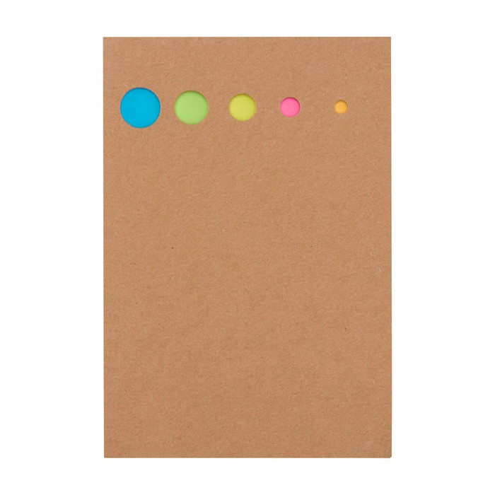 Marcapáginas de madera con notas adhesivas equeñas y grandes color natural segunda vista frontal Marcapáginas de madera con notas adhesivas equeñas y grandes color natural segunda vista frontal