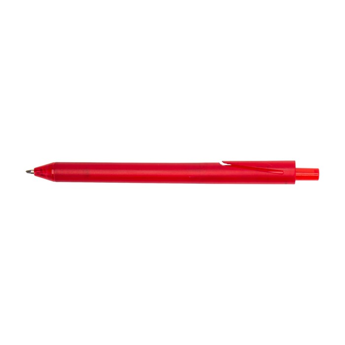 Libreta de plástico reciclado con bolígrafo con soporte tinta azul color rojo tercera vista frontal Libreta de plástico reciclado con bolígrafo con soporte tinta azul color rojo tercera vista frontal