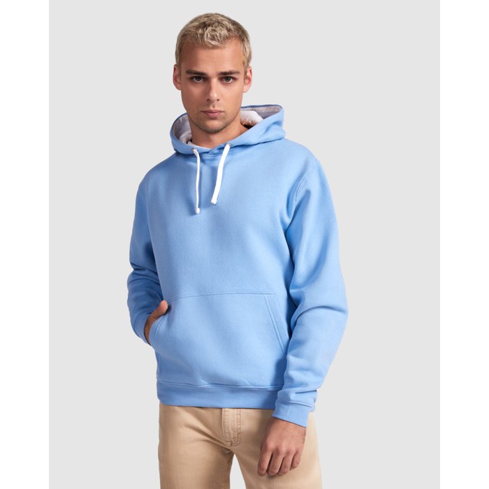 Sudadera de algodón y poliéster 280 g/m2 Roly Direct Urban color blanco primera vista de uso