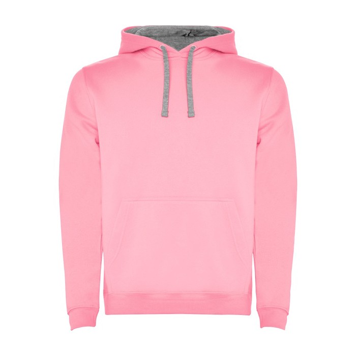 Sudadera de algodón y poliéster 280 g/m2 Roly Direct Urban color rosa pastel segunda vista
