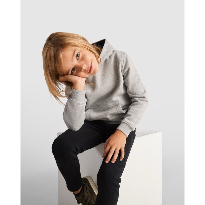 Sudadera de algodón y poliéster 280 g/m2 Roly Direct Urban color azul marino segunda vista de uso