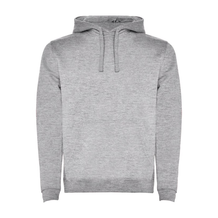 Sudadera de algodón y poliéster 280 g/m2 Roly Direct Urban color gris claro jaspeado segunda vista