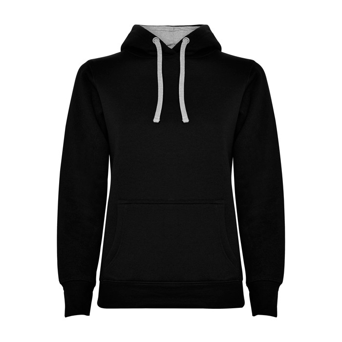 Sudadera de algodón y poliéster slim fit para mujer 280 g/m2 Roly Direct Urban color gris claro segunda vista Sudadera de algodón y poliéster slim fit para mujer 280 g/m2 Roly Direct Urban color gris claro segunda vista