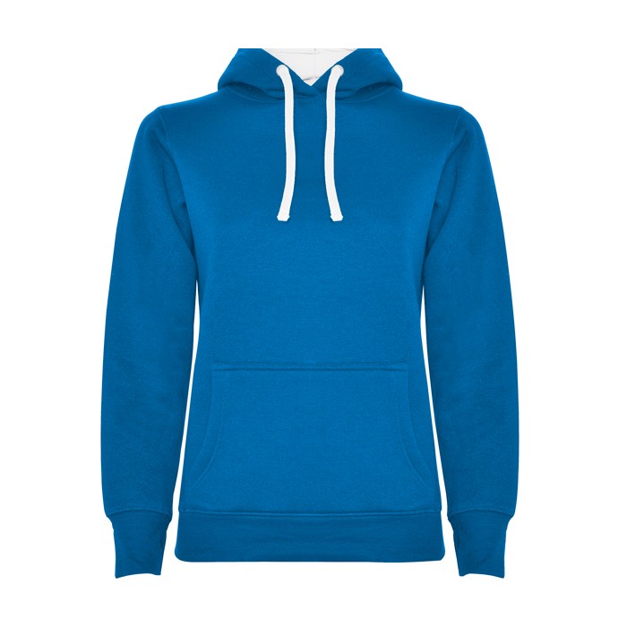 Sudadera de algodón y poliéster slim fit para mujer 280 g/m2 Roly Direct Urban color azul segunda vista Sudadera de algodón y poliéster slim fit para mujer 280 g/m2 Roly Direct Urban color azul segunda vista
